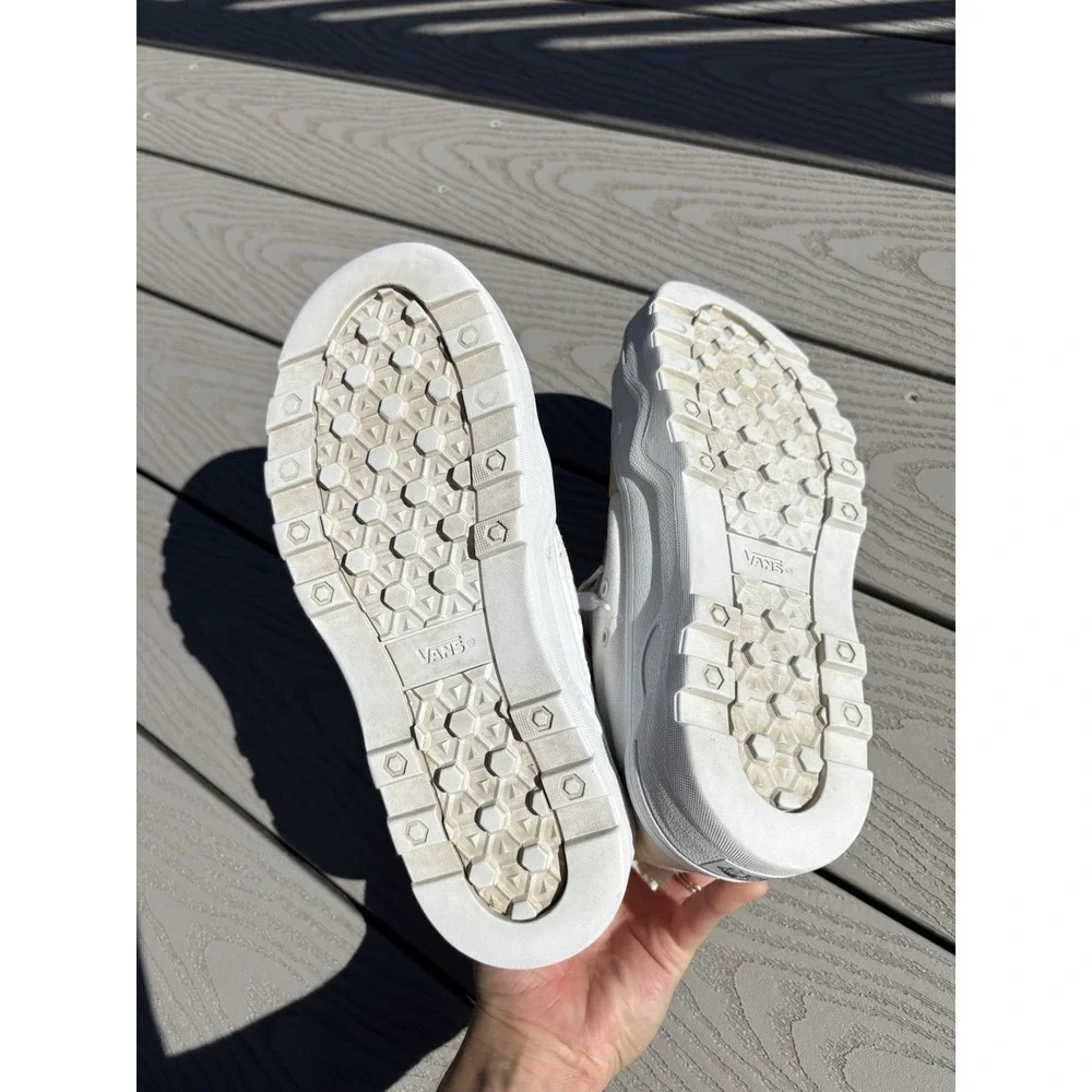 VANS Sentry Sk8-Hi WC Boots High Canvas Suede Skate White Men's Size 7.5/Women 9